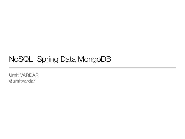 AnkaraJUG Haziran 2013 - No SQL / Big Data