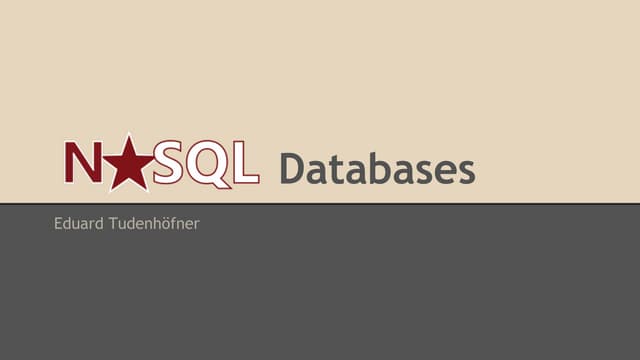 NoSQL Databases
