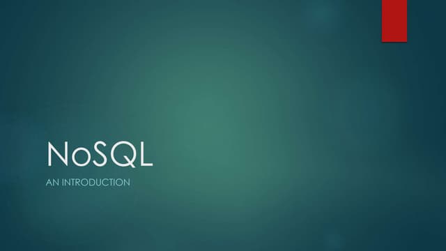 NoSQL