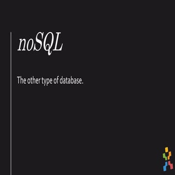 noSQL | PPTX