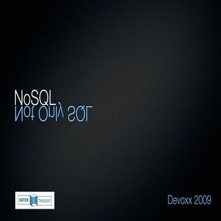 NoSQL "Tools in Action" talk at Devoxx