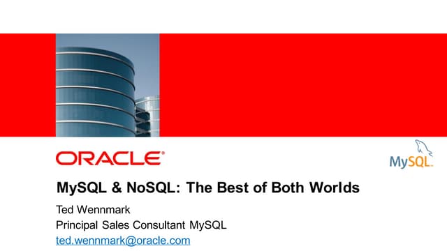 NoSQL and MySQL