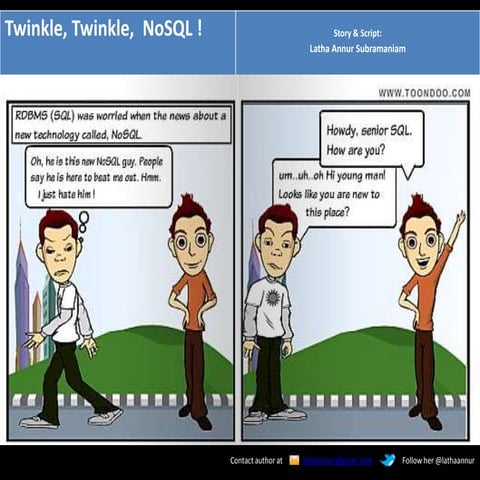 SQL vs Nosql - Cartoon strip | PPTX