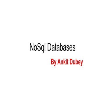 No sql databases 
