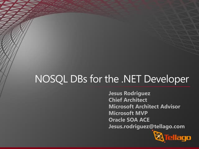 Nosql databases for the .net developer