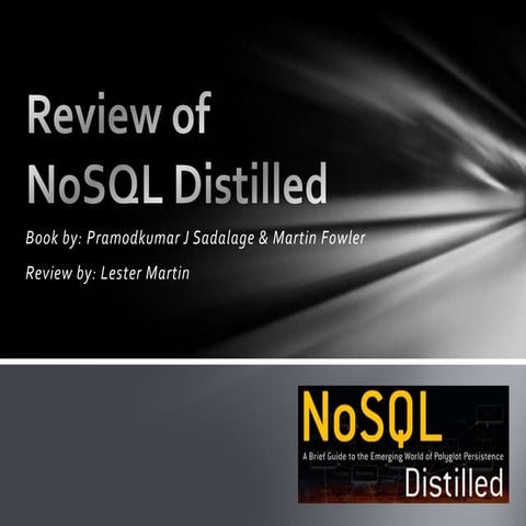 NoSQL Distilled Book Review