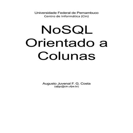 NoSQL Familia de Colunas Monografia