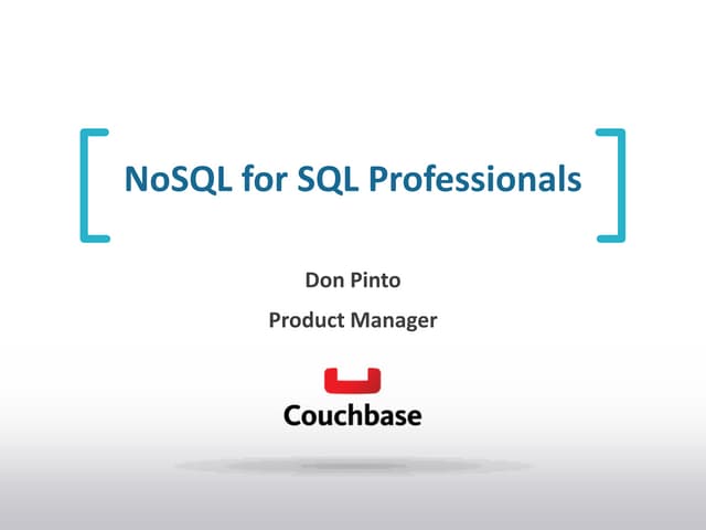 No sql for sql professionals