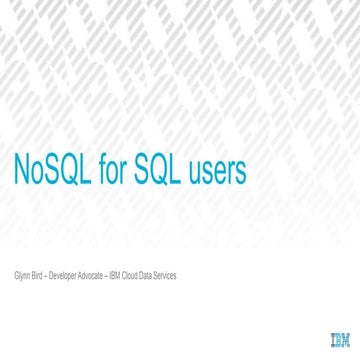 NoSQL for SQL Users