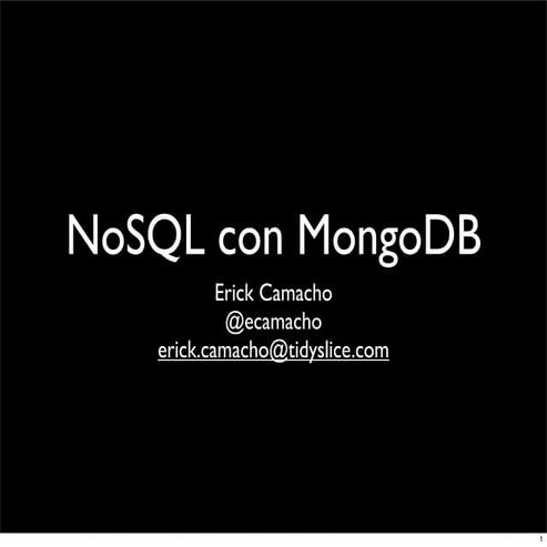 Introducción a NoSQL con MongoDB