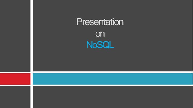 NoSQL powerpoint presentation difference with rdbms