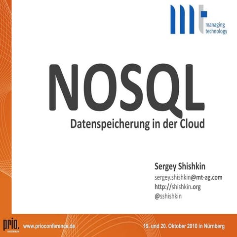 NOSQL in the Cloud
