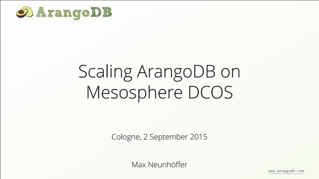 Scaling ArangoDB on Mesosphere DCOS