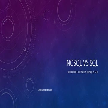 NOSQL vs SQL | PPT