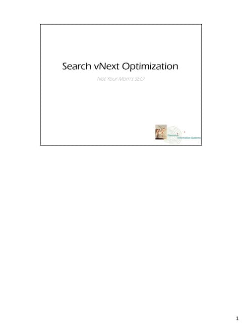 Not Your Mom's SEO