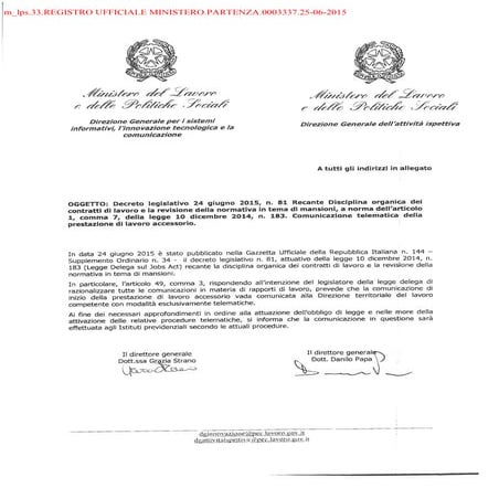 Nota Comunicazione Lavoro Accessorio