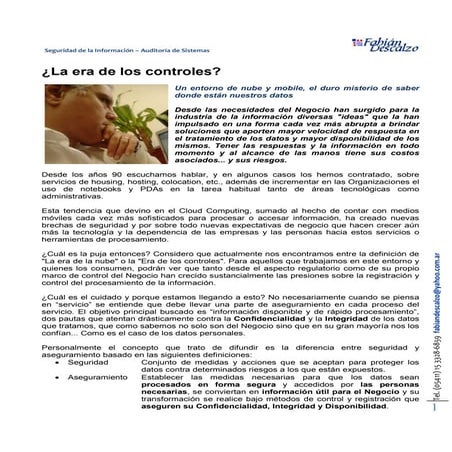 La era de los controles