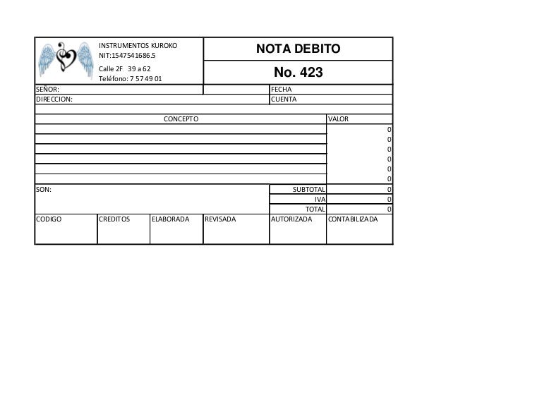 nota debito nota debito