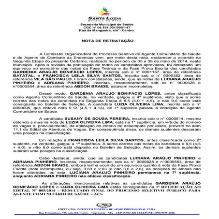 Nota de retratação   processo seletivo - santa luzia pdf 1