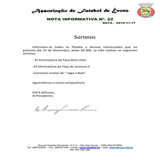 Nota informativa nº22 2015 2016