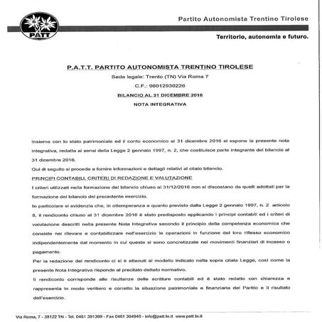 Nota integrativa 2014 | PDF