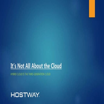 It's Not All About the Cloud