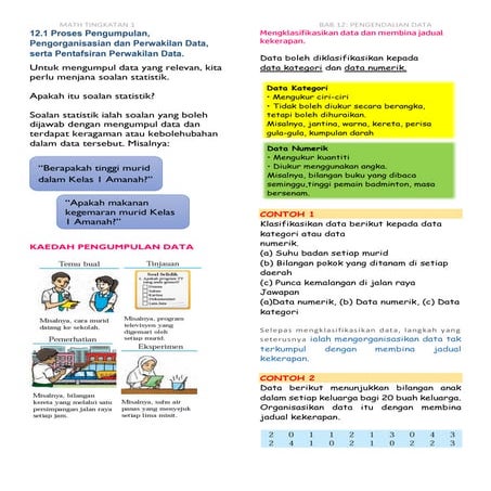 Nota math f1 bab 12 pengendalian data