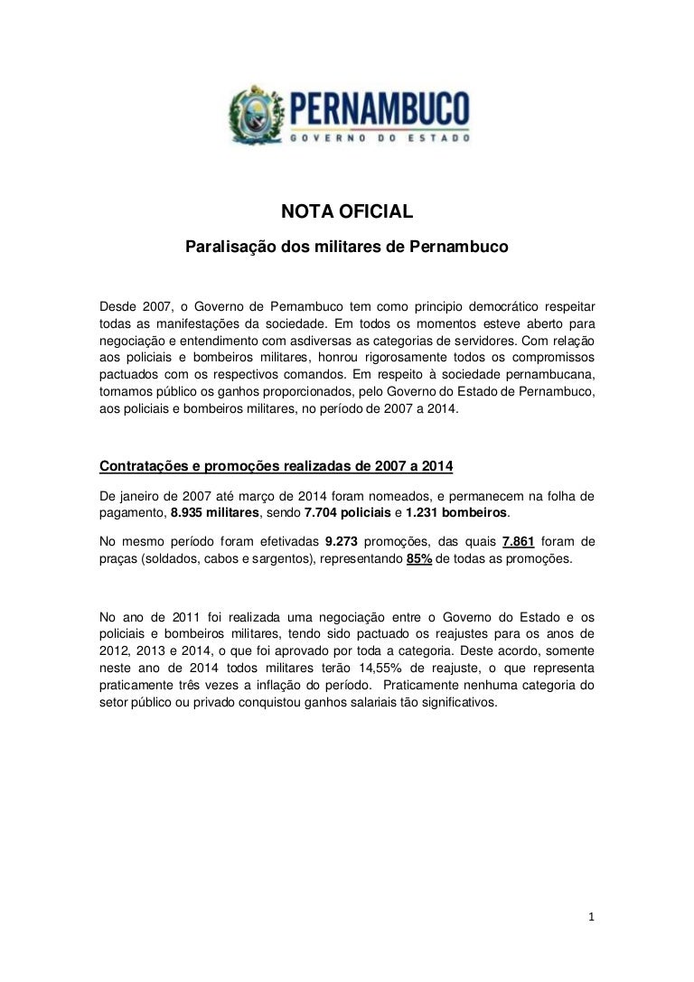 Nota oficial pm 14 05-14