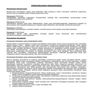 Nota pengurusan organisasi