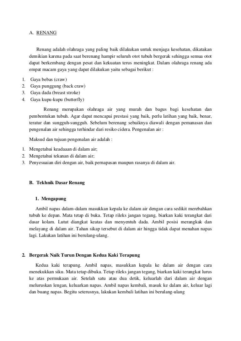 Nota Renang