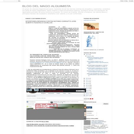 DENUNCIAN A NOTARIOS CORRUPTOS  JOSE ALBERTO HUACHILLO CEVALLOS Y ALFONSO DE LA CRUZ RIOS