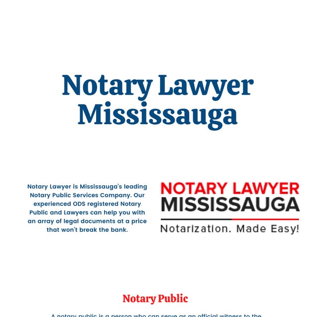 Notary lawyer Mississauga