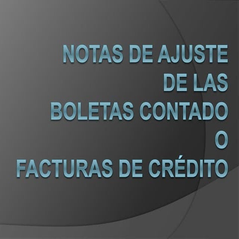 Notas de Ajuste