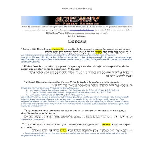 Notas genesis capitulo 1