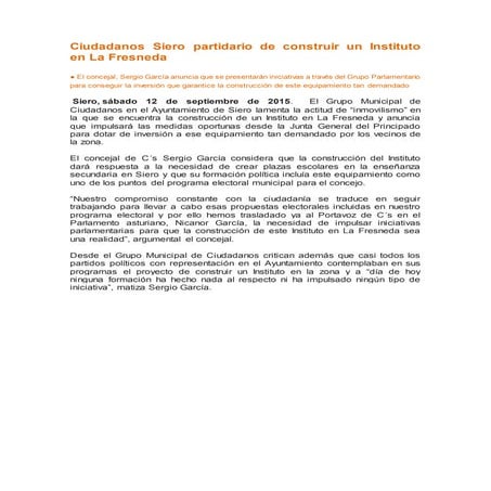 Nota siero instituto