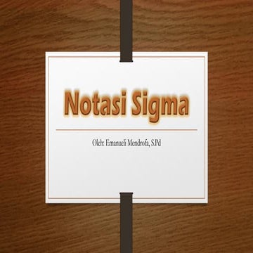 Notasi sigma