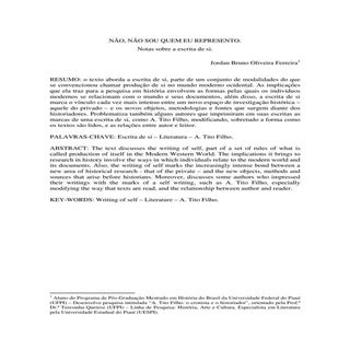Notas sobre a escrita de si