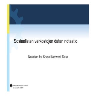 Sosiaalisten verkostojen datan nota...