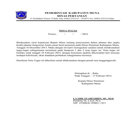Nota tugas | DOCX