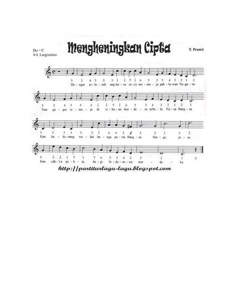 Not Mudah Kalimba not angka lagu laskar pelangi