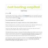 Not Boring Capital - Fund I Memo - VC Pitch Deck Examples