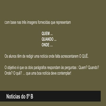 5º BNotícias do 5º b