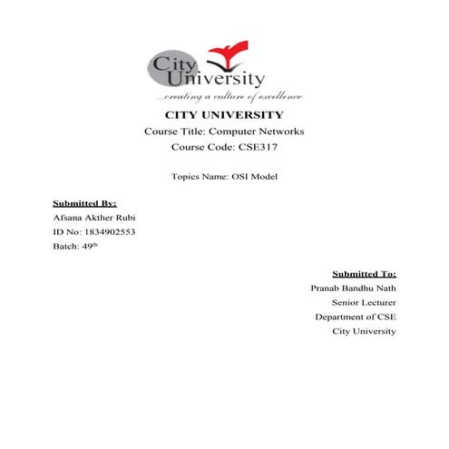 Computer Network [OSI Model]