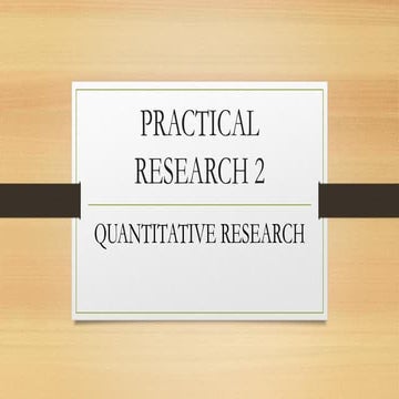 Notes for practical research 2 quantitative