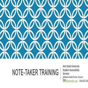 Note taker training