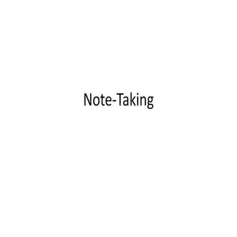 Note taking