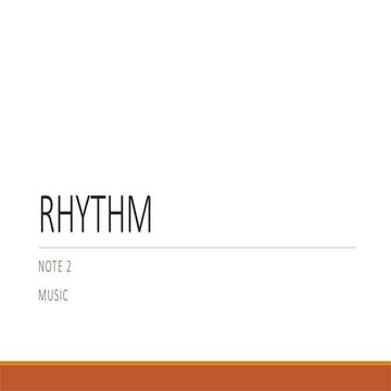 Understanding Musical Rhythm and Time Signatures with Song Examples | PPTX