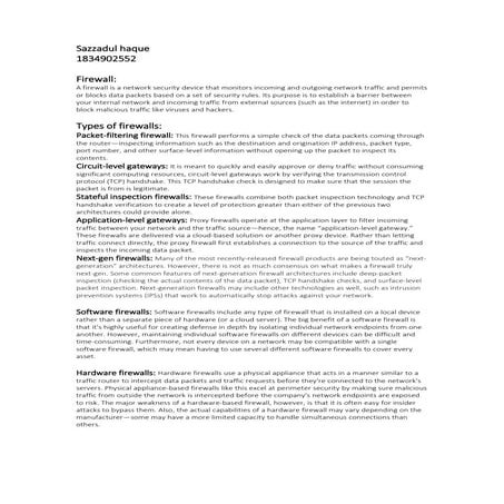 What is Firewall in Cloud Computing - Digitdefence | PDF