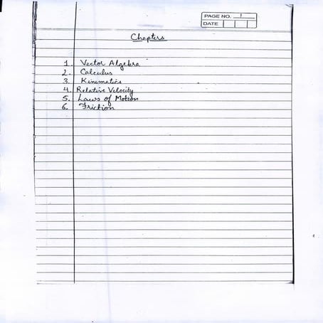 IIT JEE PHYSICS Class Notes by Ambarish Srivastava (Part 1)