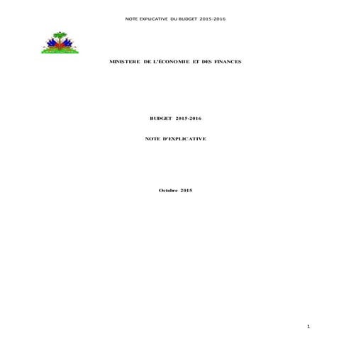 NOTE EXPLICATIVE DU BUDGET 2015-2016 | DOCX